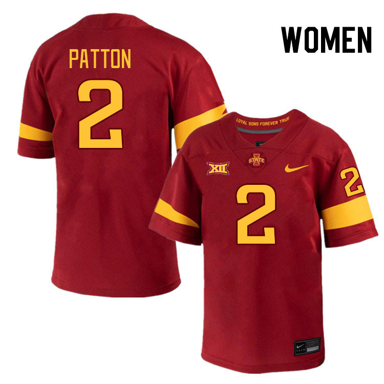 Women #2 Jamison Patton Iowa State Cyclones College Football Jerseys Stitched-Cardinal